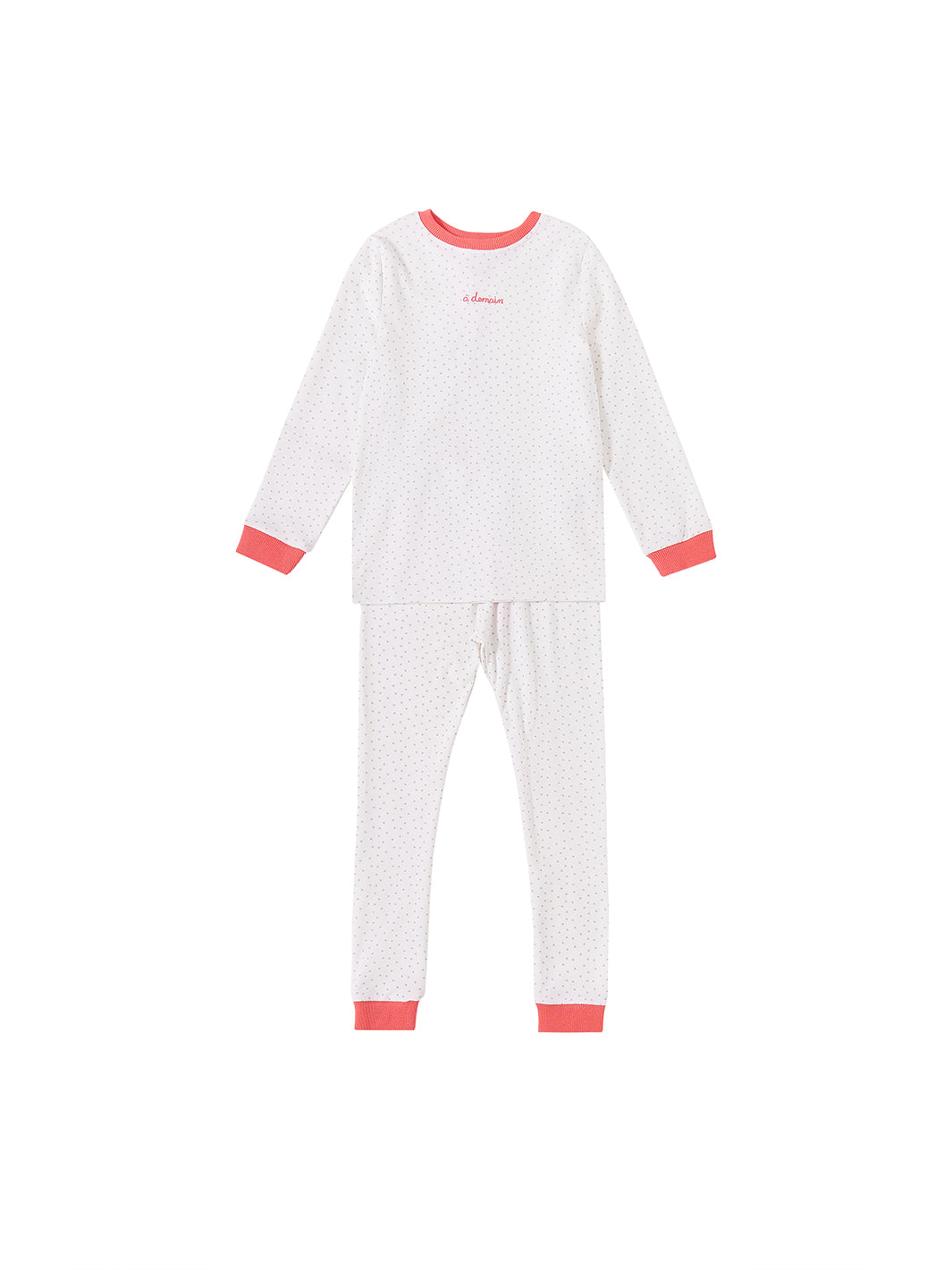 All Over Mini Heart Set - Winter white