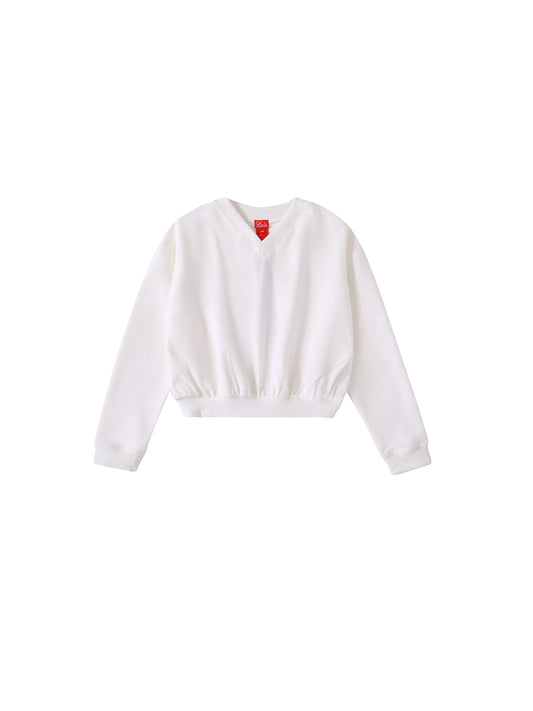 Curved Bottom Top - White