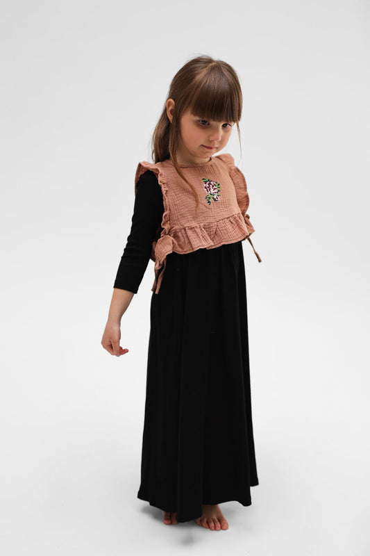 Vest Set Crop Length Robe